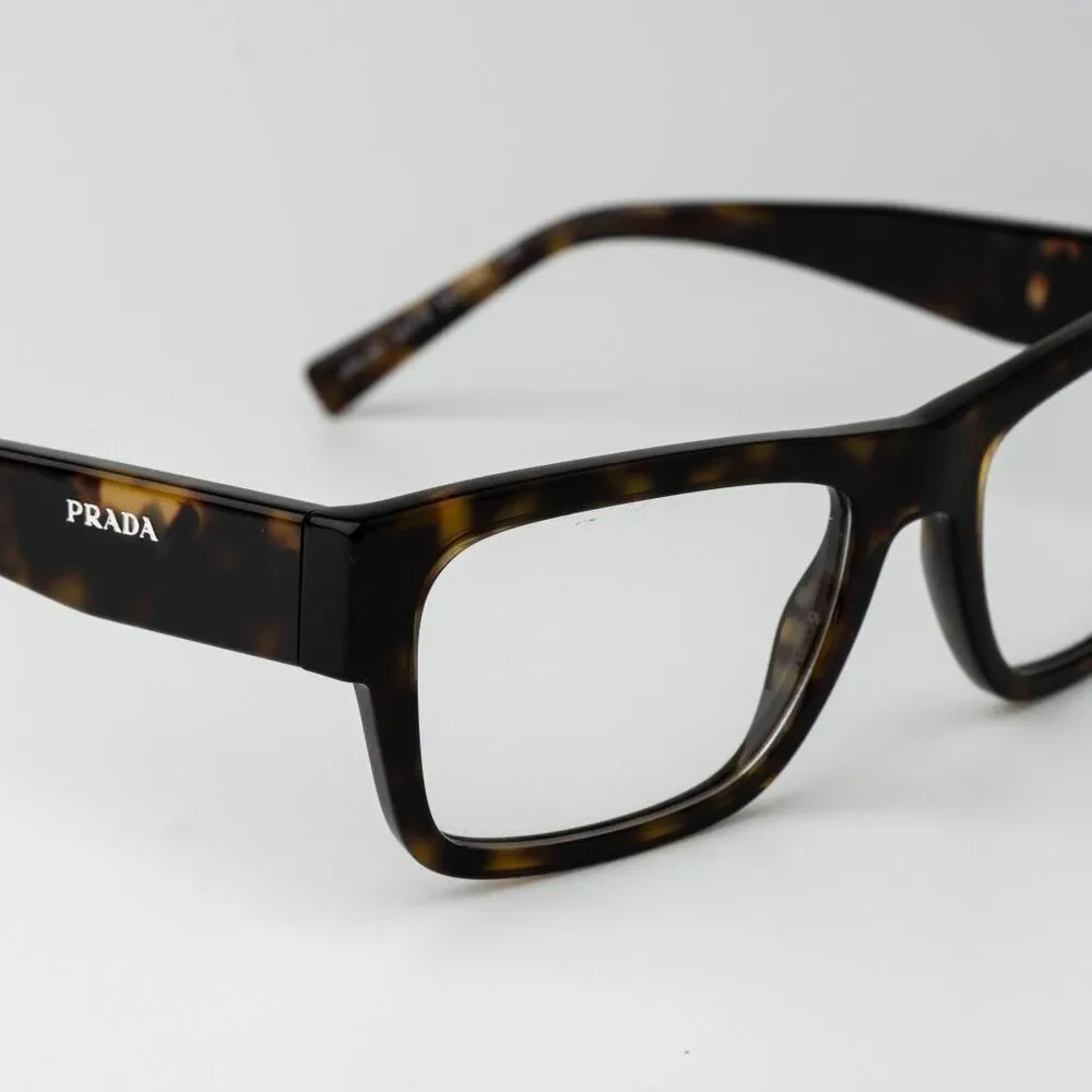 Prada Women Eyeglasses Havana Rectangle Unisex PR15YV 2AU1O1 BRAND NEW